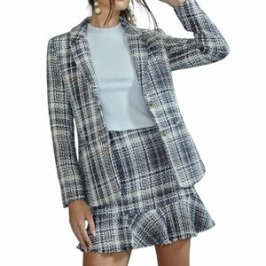 Mi Ami - Tweed Ruffle Mini Skirt
